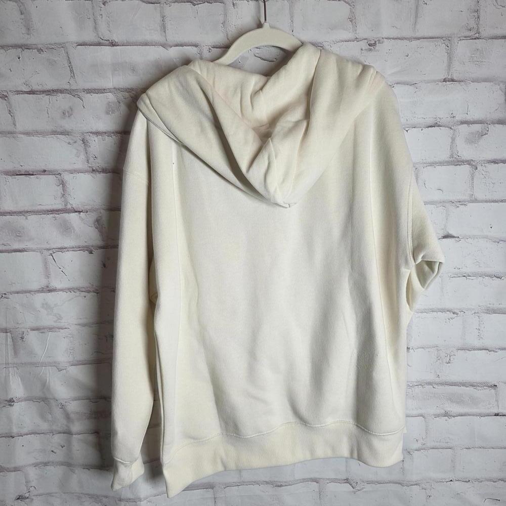 Cream Zip Front Hoodie - Picture 2 of 3